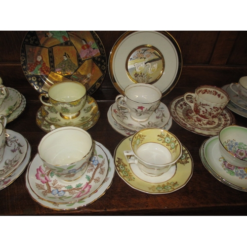 186 - A collection of vintage cabinet ceramics, to include numerous trio’s, all in used condition with no ... 