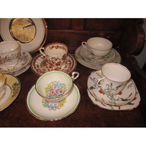 186 - A collection of vintage cabinet ceramics, to include numerous trio’s, all in used condition with no ... 