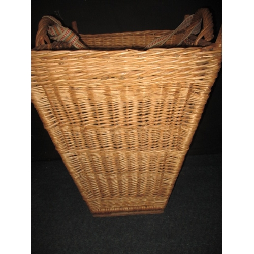 188 - An antique Bavarian peasants wicker back pack basket, in used condition, approx. height 65cm