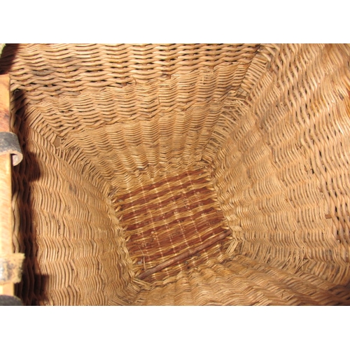 188 - An antique Bavarian peasants wicker back pack basket, in used condition, approx. height 65cm