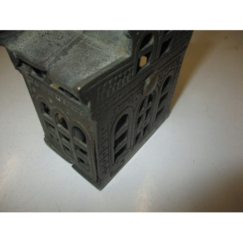 189 - A vintage cast brass City Bank money box, in good pre-owned condition, approx. height 10cm