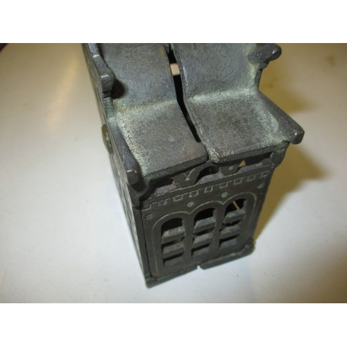 189 - A vintage cast brass City Bank money box, in good pre-owned condition, approx. height 10cm