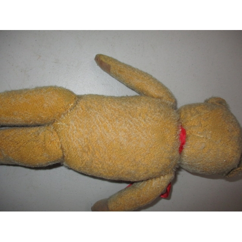 228 - 2 vintage plush teddy bears. Approximate length of largest 58cm. In well used condition