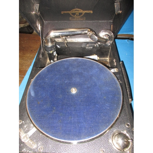 232 - A vintage Corona typewriter and a Columbia gramophone, both in used condition