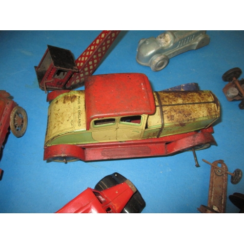 242 - A quantity of vintage tin-plate vehicle parts, all unused condition