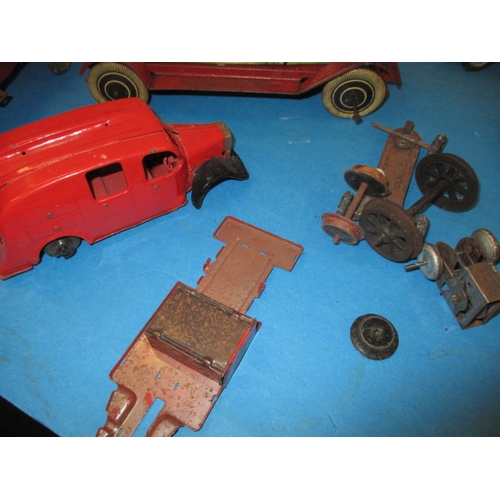 242 - A quantity of vintage tin-plate vehicle parts, all unused condition