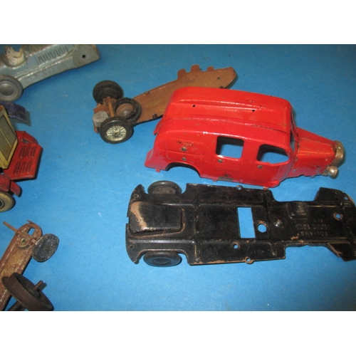 242 - A quantity of vintage tin-plate vehicle parts, all unused condition