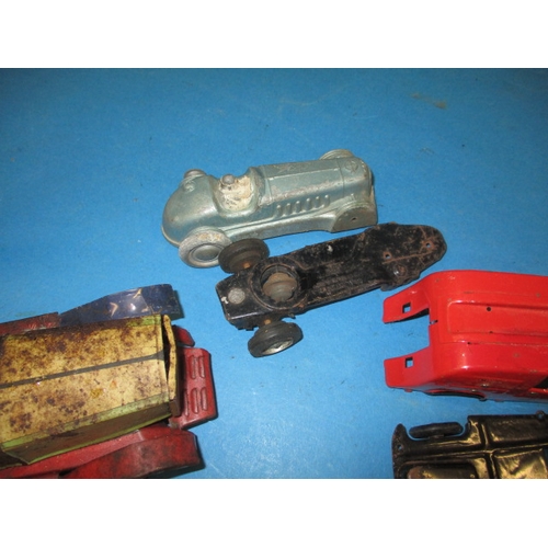 242 - A quantity of vintage tin-plate vehicle parts, all unused condition