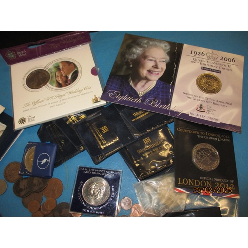 262 - A parcel of collectable coins, to include uncirculated Royal Mint examples