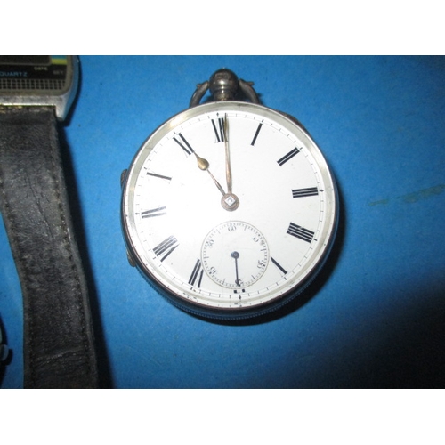 278 - A parcel of vintage watches, to include a silver cased pocket watch, all in used condition and not t... 