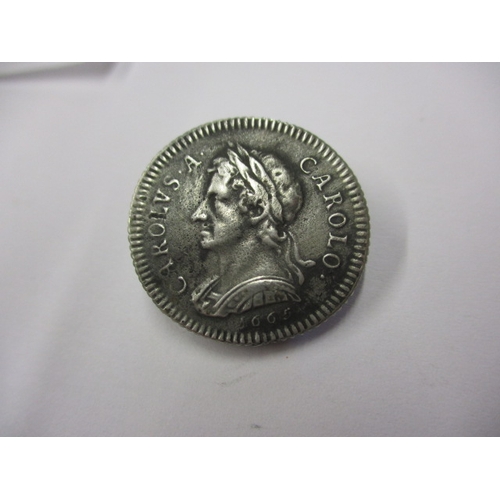 A Charles II silver pattern farthing, dated 1666, an antique coin with very fine definition of features