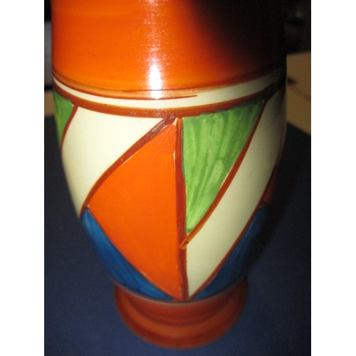 324 - A Clarice Cliff shape 265 vase decorated in an Original bizarre geometric design, approx height 15cm... 