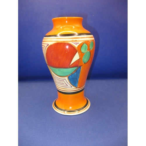 325 - A Clarice Cliff 6 inch Meiping vase in the Melon design, c1930, Fantasque back stamp, no observed da...