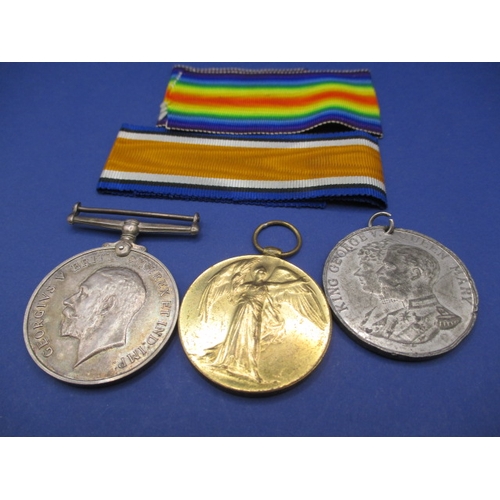 2 WWI medals and one other, both marked '164110 GNR. A. WIFFEN R.A'