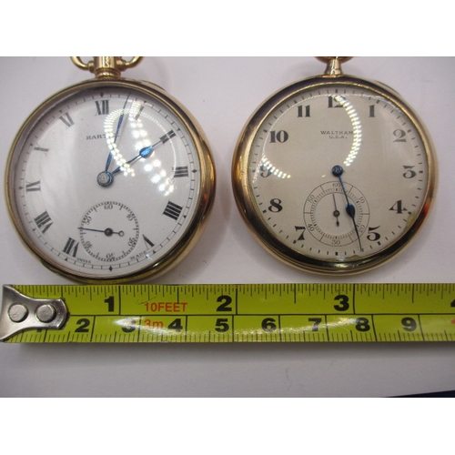 141 - Two vintage 9ct gold cased pocket watches, both very clean but neither tested as to function, approx... 