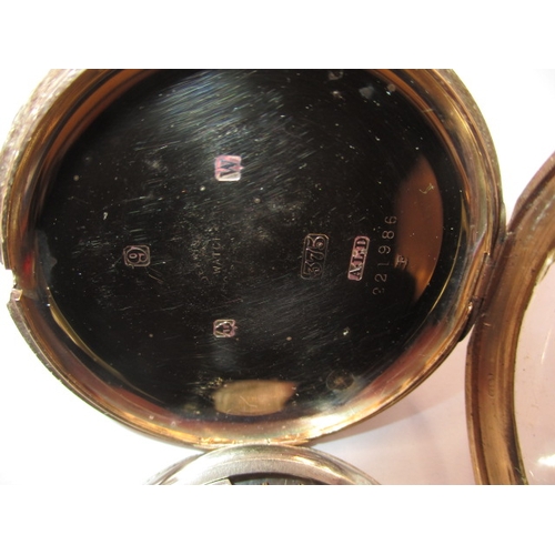 141 - Two vintage 9ct gold cased pocket watches, both very clean but neither tested as to function, approx... 