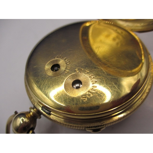 142 - An antique 18ct gold cased pocket watch, hallmarked Chester 1874, approx gross weight 123g, pre-owne... 