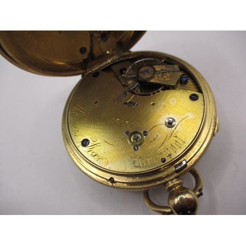 142 - An antique 18ct gold cased pocket watch, hallmarked Chester 1874, approx gross weight 123g, pre-owne... 