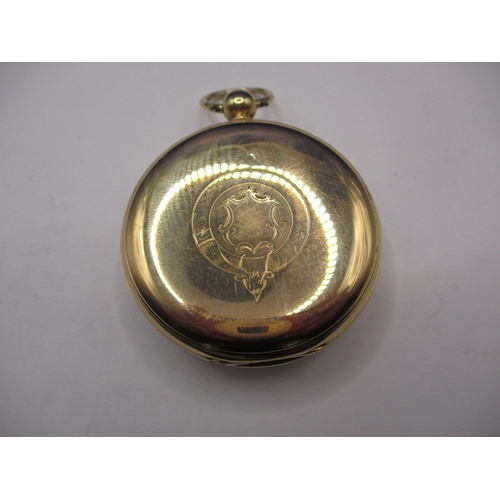 142 - An antique 18ct gold cased pocket watch, hallmarked Chester 1874, approx gross weight 123g, pre-owne... 