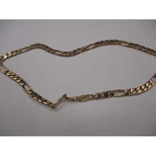 A vintage 9ct gold curb link necklace, approx linear length 46cm, approx weight 39.1g, in useable pre-owned condition