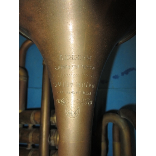 A parcel of vintage ‘Brass’ musical instruments, various types all in ...