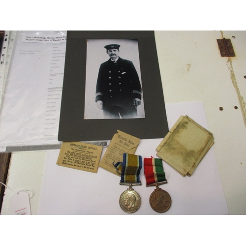 WWI Mercantile Marine medal pair to ships master George Prior, with ...