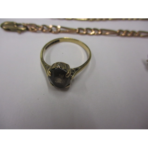 147 - A parcel of gold and yellow metal jewellery items, some damages, approx gross parcel weight 23.1g