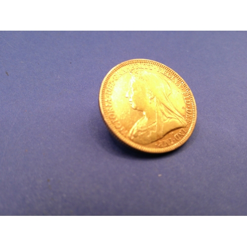 248 - A Victorian gold sovereign dated 1893, a circulated coin with very fine definition of features