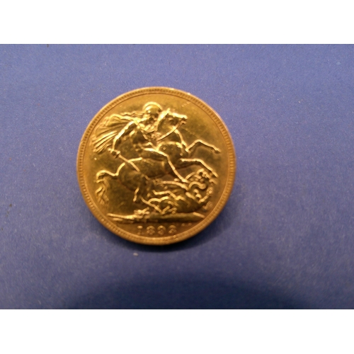 248 - A Victorian gold sovereign dated 1893, a circulated coin with very fine definition of features