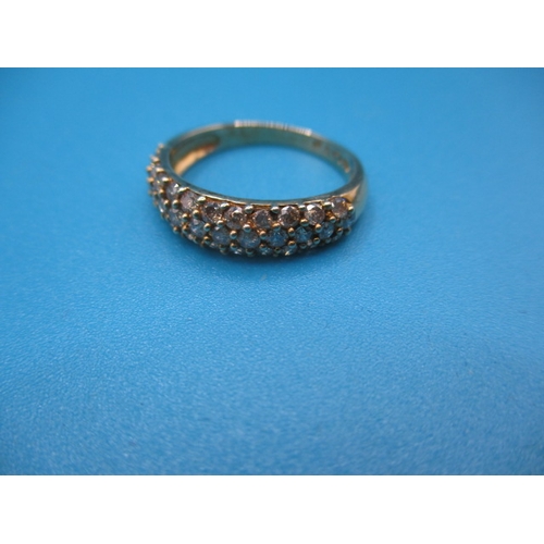 47 - A 9ct yellow gold half eternity ring, approx ring size ‘P’, approx weight 2.4g, in useable pre-owned... 