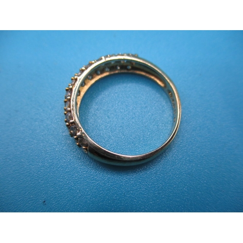 47 - A 9ct yellow gold half eternity ring, approx ring size ‘P’, approx weight 2.4g, in useable pre-owned... 