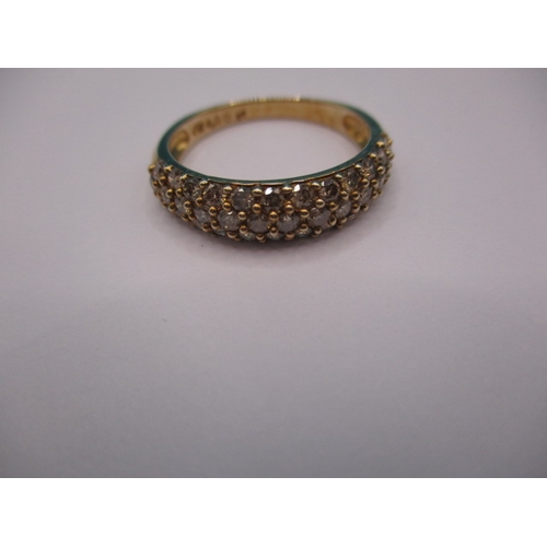 47 - A 9ct yellow gold half eternity ring, approx ring size ‘P’, approx weight 2.4g, in useable pre-owned... 