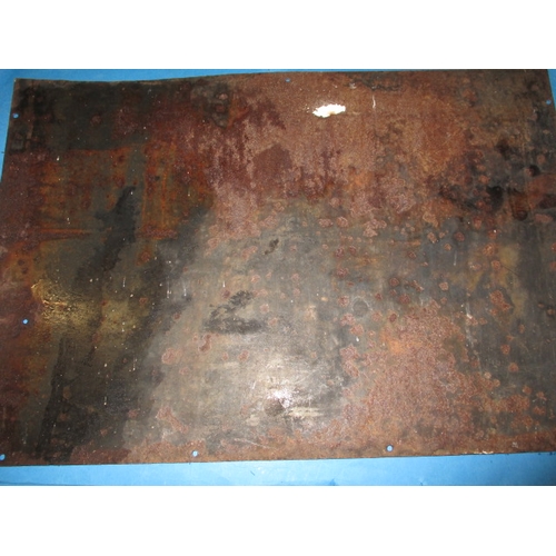 310 - A genuine vintage enamel advertising sign for Railway Tavern fine Ales, approx size 76x52, rust and ... 