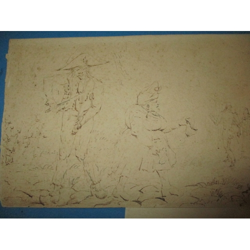 313 - Three original satirical drawings, dating from the 18th 19th sand early 20th century, one from the F... 