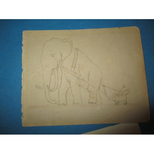 313 - Three original satirical drawings, dating from the 18th 19th sand early 20th century, one from the F... 