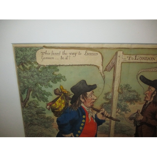 314 - ***George Murgatroyd Woodward, The Road to London or the Countryman and the Quakers, Hand Coloured E... 