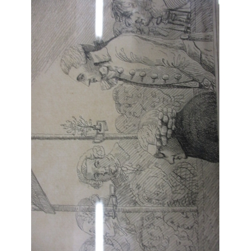 321 - George Barrington, drawn from life during his trial at the Old Bailey 1790, etching approx size 16x2... 