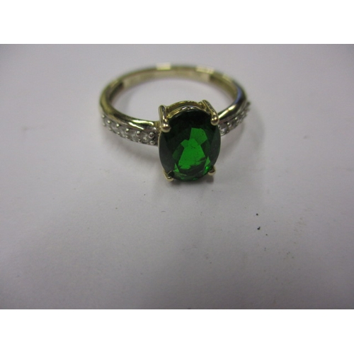 78 - Three 9ct yellow gold dress rings, various stones, sizes I to J, approx gross parcel weight 6.4g