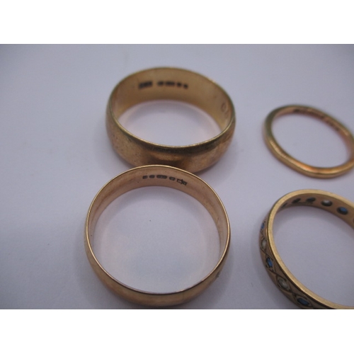 85 - 5 Vintage 9ct yellow gold rings, all in used condition, approx gross parcel weight 13.3g