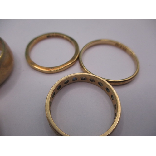 85 - 5 Vintage 9ct yellow gold rings, all in used condition, approx gross parcel weight 13.3g