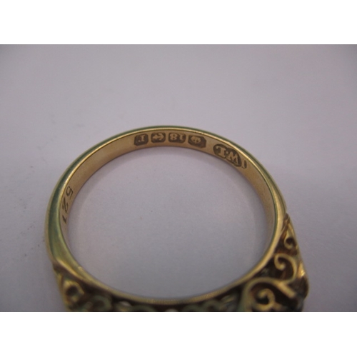 1 - A vintage 18ct yellow gold diamond and sapphire ring, approx ring size ‘M+’, approx weight 3.2g in u... 