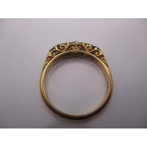 1 - A vintage 18ct yellow gold diamond and sapphire ring, approx ring size ‘M+’, approx weight 3.2g in u... 