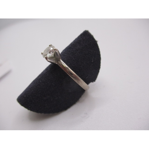 13 - An 18ct white gold diamond solitaire ring, approx ring size ’L’, approx weight 2.9g, in pre-owned co... 