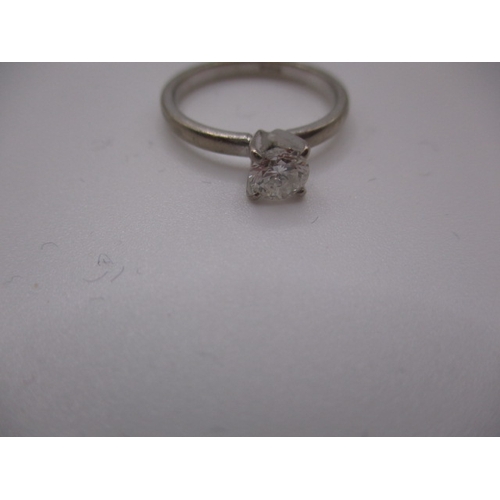 13 - An 18ct white gold diamond solitaire ring, approx ring size ’L’, approx weight 2.9g, in pre-owned co... 