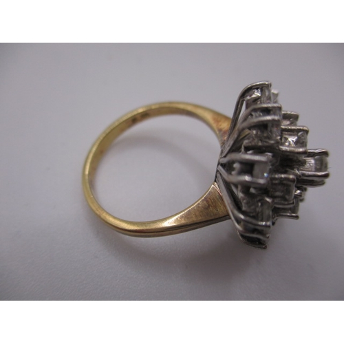 18 - An 18ct yellow gold diamond aster flower cluster ring, approx ring size ‘L+’, approx weight 6.3g, in... 