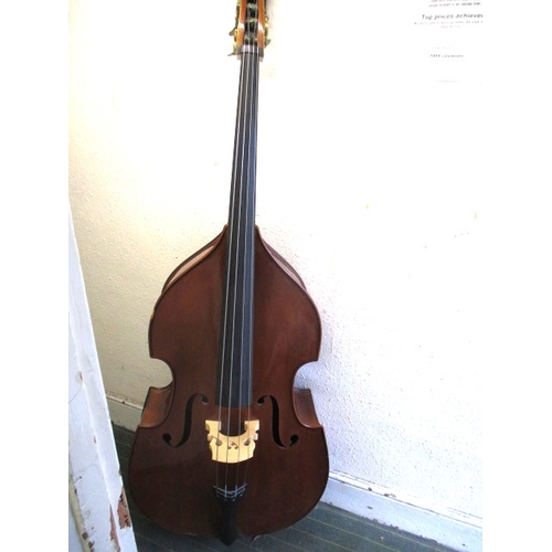323 - A Stentor Student II ¾ double bass, in useable pre-owned condition with bow