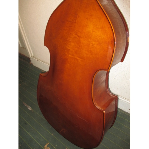 323 - A Stentor Student II ¾ double bass, in useable pre-owned condition with bow