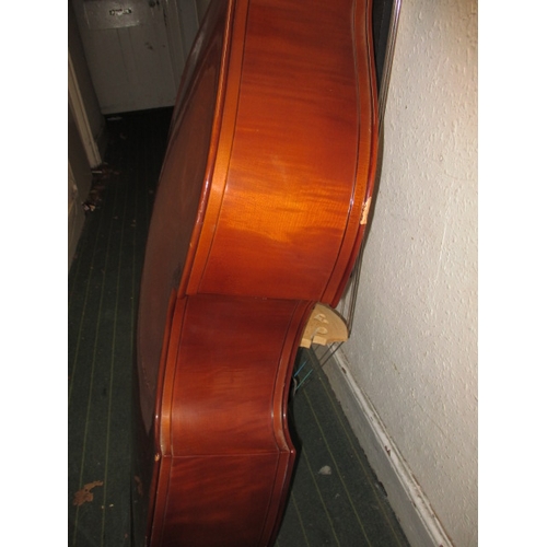 323 - A Stentor Student II ¾ double bass, in useable pre-owned condition with bow