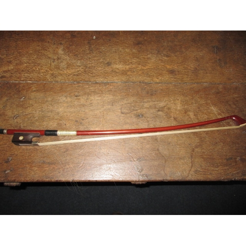 323 - A Stentor Student II ¾ double bass, in useable pre-owned condition with bow