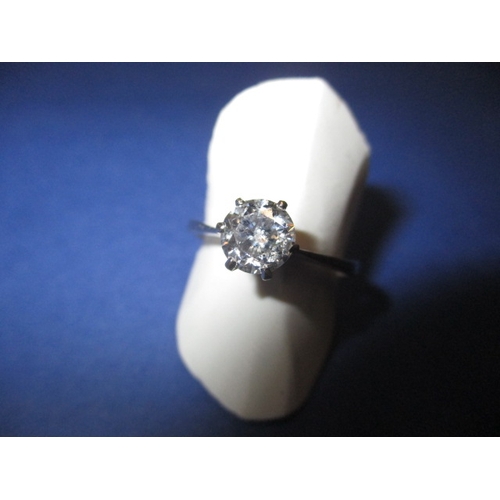 21 - An 18ct white gold diamond solitaire ring, the stone certificated as 1.02ct, approx ring size ‘N+’ a... 